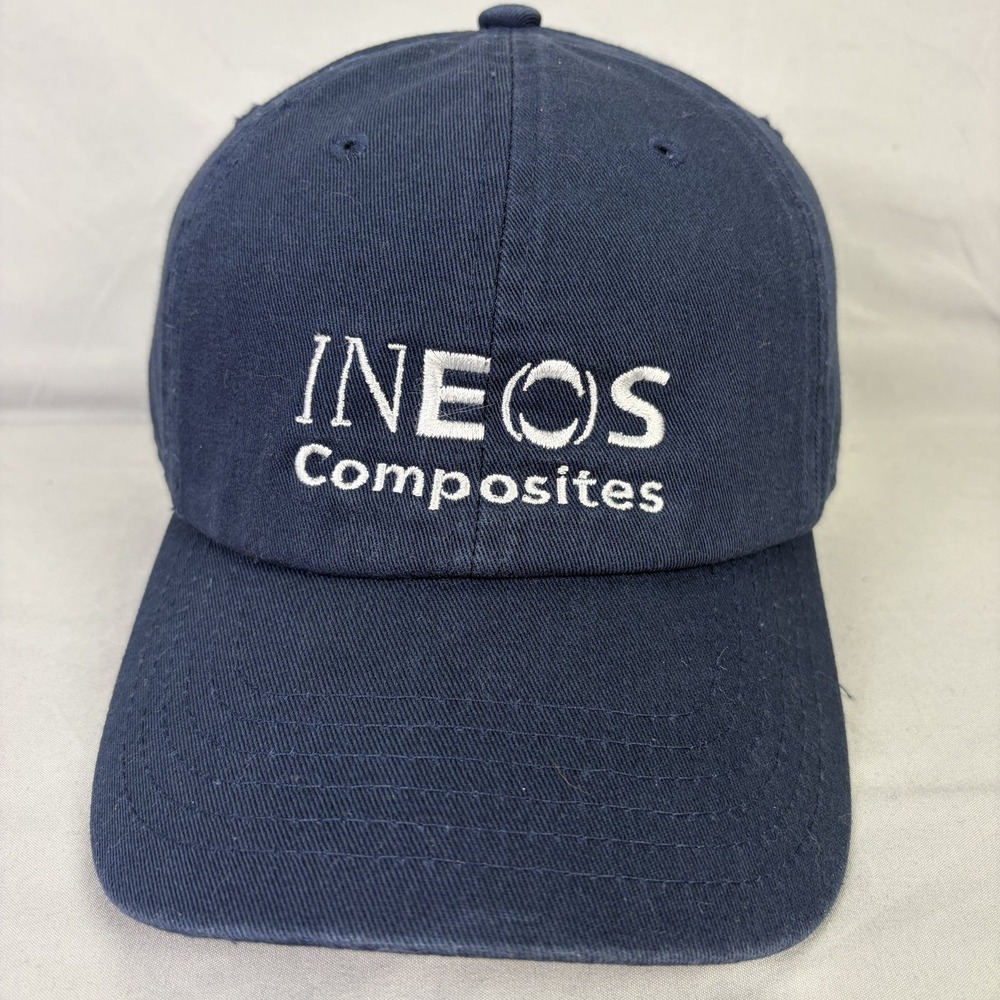 Direct Caps Hat INEOS Composites Navy Blue Mens OSFM Adjustable Buckle Strap